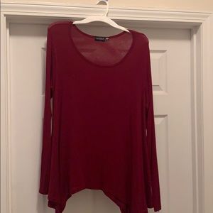 Red long sleeve top